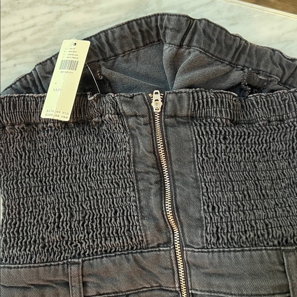 Anthropologie PILCRO Black Strapless Denim Jumpsuit - Picture 6 of 13